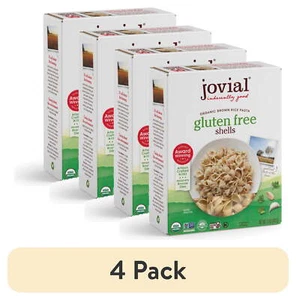 (4 Pack) Jovial 100% Organic Gluten Free Delicious Brown Rice Shells Pasta 12 Oz - Picture 1 of 6
