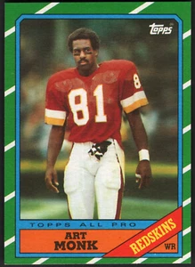 Art Monk 1986 Topps NFL All Pro #175 RARE BLANK BACK PRINTING ERROR Commanders - Picture 1 of 2