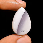 Cabochon pierre précieuse lâche en forme de poire dendrite naturelle 21 ct 26 x 18 x 5 mm A-1900
