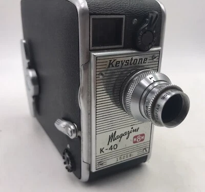 Revista Keystone K-40 câmera 8mm com lente Wollensak vintage RARO - Imagem 1 de 4