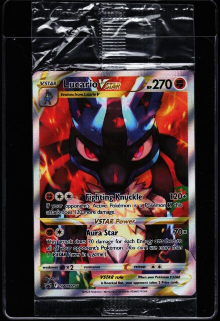 Original Carta Pokemon Lendaria ultra rara Lucario V em Promoção