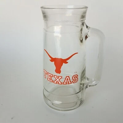 Texas Longhorns Glass Stein Beer Mug 7-Inch Long - Image 1 of 4