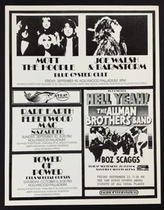 Fleetwood Mac POSTER Joe Walsh & Barnstorm 1973 Original Pacific Presentations - Picture 1 of 2