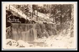 Rppc, McCLOUD RIVER FALLS, Siskiyou, Shasta, County, California, PM 1930 - Bild 1 von 2
