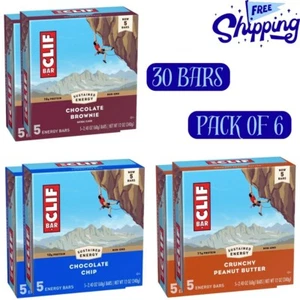 CLIF BAR Energy Bars, Variety Pack, 3 Flavors, Plant Based Protein Bars, 30ct - Picture 1 of 1
