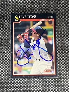 Steve Lyons Chicago White Sox 1991 Score signierte Autogrammkarte #269 ~ Echtheitszertifikat - Bild 1 von 3