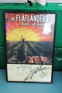 Póster firmado a mano de THE FLATLANDERS ÁLBUM TOUR 17"X11" ENMARCADO AUTOGRAFIADO - Imagen 1 de 5