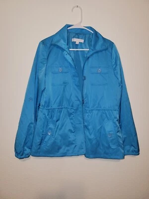 Chaqueta New York & Company Azul Cremallera Completa Nueva York Talla Mediana  Foto 1 de 4