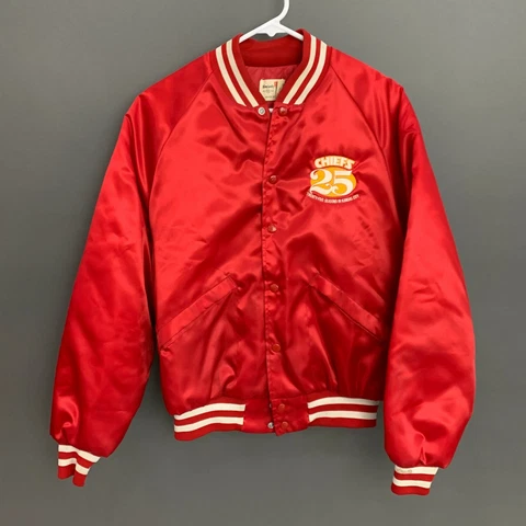 King Louie Pro Fit Satin Jacket Coat KC Kansas City Chiefs 25th Medium 40 42 Cover