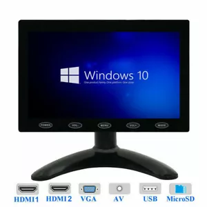 7"/9"/10.1"/11.6" LCD CCTV Monitor PC Screen Dual HDMI USB/VGA//SD/AV for DSLR - Picture 1 of 42