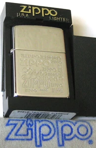 ZIPPO ZUVOR GESAMMELTES nicht benutztes SCHRIFTDESIGNS Feuerzeug REPEAT LOGOS 1994 - Bild 1 von 4