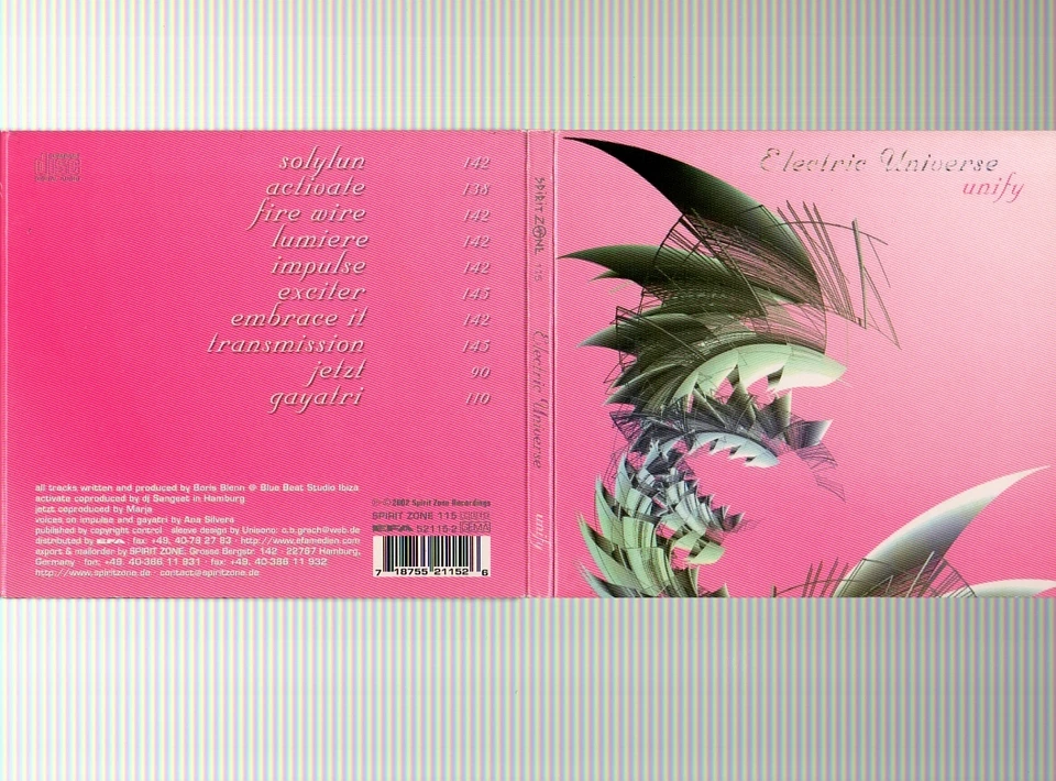 Electric Universe - Unify - CD Album SPIRIT ZONE RECORDINGS - GOA TRANCE - TBFWM - Bild 1 von 1