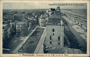 Blankenberghe Belgien s/w Postkarte ~1920/30 Panorama de la Ville et de la Plag - Bild 1 von 2