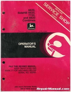 John Deere 6620 SideHill 6620 7720 8820 Combines Operators Manual I3 - Picture 1 of 1