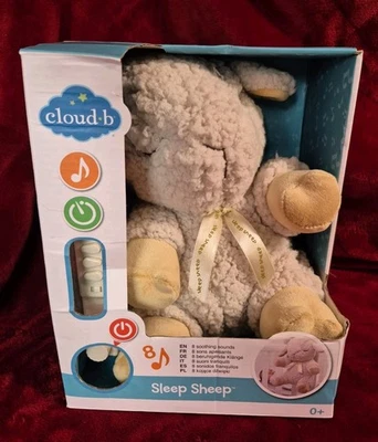 Cloud B Beige Dormir Ovejas Nuevo En Caja Sonidos Calmantes Latidos Lluvia Surf Ballena Foto 1 de 4
