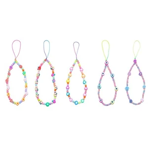 Keys Bohemia Soft Clay Mobile Phone Chain Phone Case Hanging Cord Phone Lanyard - Photo 1 sur 17