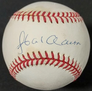 Hammerin' Hank Aaron #44 Firmado HOME RUN KING Béisbol PSA Calificado 8 LOA y Certificado de Autenticidad - Imagen 1 de 8