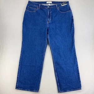 Abercrombie & Fitch 90s Relaxed Jeans Womens 34 Short Dark Wash High Rise NWT - Picture 1 of 12