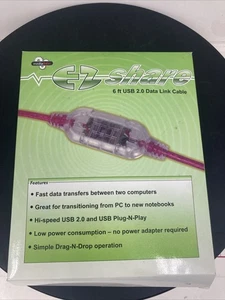EZ Share 6 Fuß USB 2.0-Übertragungskabel, treiberlos, schnelle Dateifreigabe Windows NOB - Bild 1 von 3