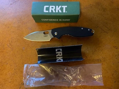 CRKT 5317D2 Pilar III Framelock Knife - D2 Plain Blade - Black G-10 Handle NEW - Image 1 of 4