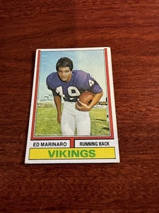 Tarjeta de novato 1974 Topps #189 Ed Marinaro. En muy buen estado - Imagen 1 de 2