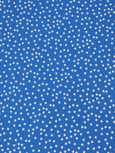 2M Blue White Spot Dotted Ditsy Print Viscose Elastane Jersey Dressmaking Fabric - Picture 1 of 2