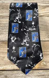 VTG 1997 Bugs Bunny Looney Tunes Stamp Collection Blue Black Tie USPS USA Made - Picture 1 of 5