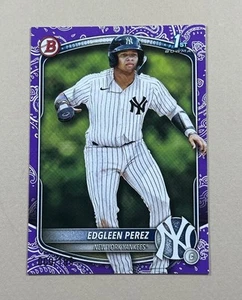 Edgleen Perez - 2025 Bowman 1st - Purple Pattern Paper /199 - NY Yankees - Picture 1 of 2