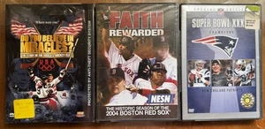 New England Sports Champions DVD lot Sealed Red Sox, Patriot, USA Olympic Hockey - Afbeelding 1 van 4