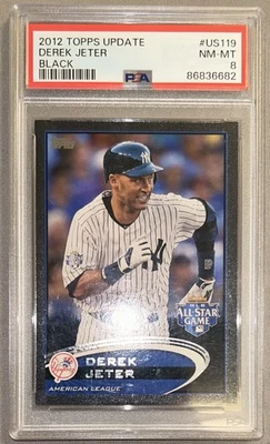 2012 Topps Update Derek Jeter Black /61 PSA 8 - Image 1 of 2