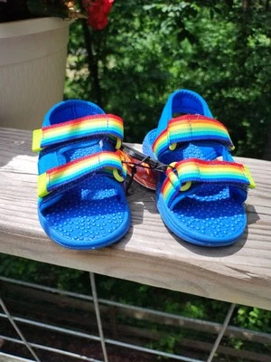 Wonder Nation Trail Rainbow Sandals Adjustable Child's Size 5 New With All Tags - Image 1 of 4