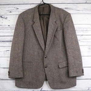 Harris Tweed Gurteen Tweed Blazer Jacket Mens 48R Work Wear Country Field Farm - Picture 1 of 20