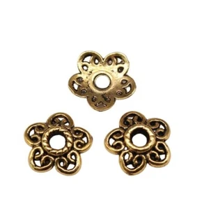 Tapas multicolores de cuentas de plata tibetana 250 piezas 11x11x3 mm hágalo usted mismo para hacer joyas C14888 - Imagen 1 de 11