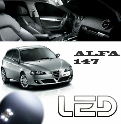 Kit de conversión de 9 bombillas LED interiores para ALFA ROMEO 147 domo puertas maletero... Foto 1 de 4
