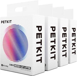 PETKIT camadas de tofu de bentonita de seguimiento mixto 5 en 1 camada para gatos agrupadas fuertes - Imagen 1 de 7