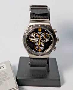 Swatch ORANGE ZÄHNE Chronograph Herrenuhr YVS422 - Bild 1 von 9