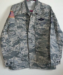 US Military Digital Tiger Stripe Camo Combat Uniform Coat 38 Short Air Force - Picture 1 of 12