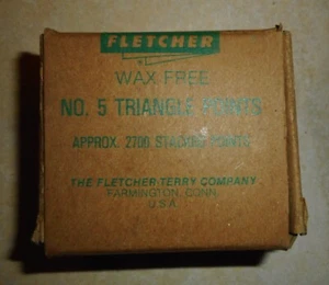NOS Fletcher No. 5 Glazier's Points 11mm or 7/16" Triangle Heavy Duty #5 Driver - Picture 1 of 3