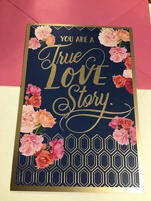 HALLMARK EXPRESSIONS Congratulations On Your Engagement Love ￼5.5” X 8” Large Hallmark Greeting Card