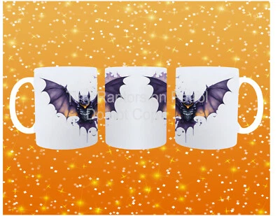 Taza de café Halloween Bat theme 15 oz, ELECCIÓN, personalizada, envío GRATIS, regalo, otoño Foto 1 de 4