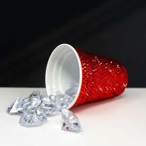 Rhinestone Crystal Bling 16oz Reusable Melamine Plastic Red Solo Cup