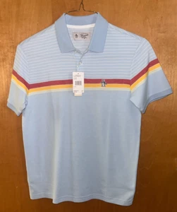 Penguin by Musingwear XS blu uomo nuovo con etichetta con righe rosse, bianche, verdi/SS - Foto 1 di 5
