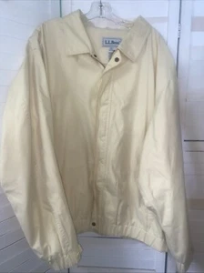 Vintage LL Bean Jacket Men’s Yellow Windbreaker Chore Lined Sz XX-Large - Picture 1 of 8