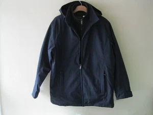 Weatherproof Ultra Tech Jacket, Double Zip Hooded Water Repellant Coat blue M - Picture 1 of 15