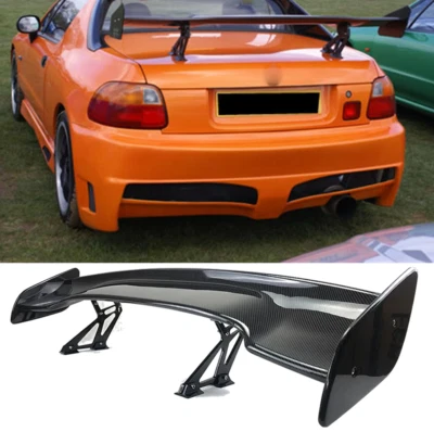 47" GT-Style Rear Trunk Spoiler Racing Wing Carbon Fiber For Honda Civic Del Sol - Image 1 of 4