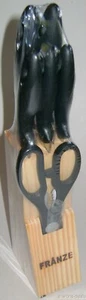 7 Piece German Style Knife Set Black Franze Chef Bread Utility Scissors Block - Picture 1 of 1