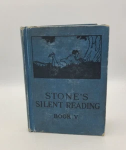 Vintage School Reading Hardback Book Stones Silent Reading Book V - Picture 1 of 4