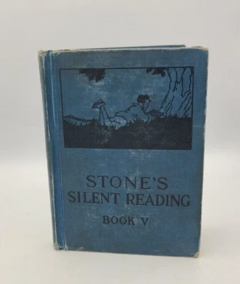 Vintage School Reading Hardback Book Stones Silent Reading Book V - Image 1 of 4