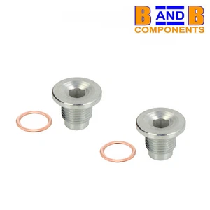 ENGINE OIL SUMP PLUGS & WASHERS x 2 MINI R56 R55 R57 R58 R59 ONE COOPER S A1879 - Picture 1 of 7