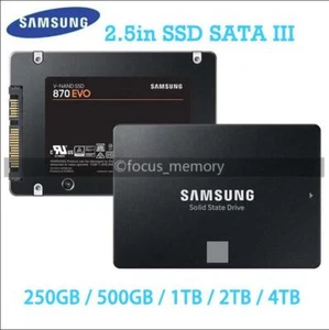 SAMSUNG 2.5" SSD 870 EVO 250GB/500GB/1TB/2TB/4TB SATA III Solid State Drive lot - Picture 1 of 18